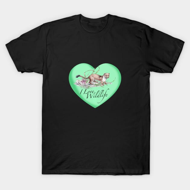 I Love Stoats T-Shirt by davidroland